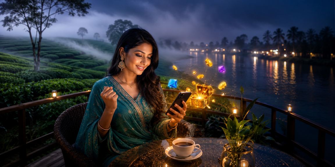 গাজীপুরের চা বাগানে মোবাইলে ক্যাসিনো গেম উপভোগ করছেন একজন সদস্য
