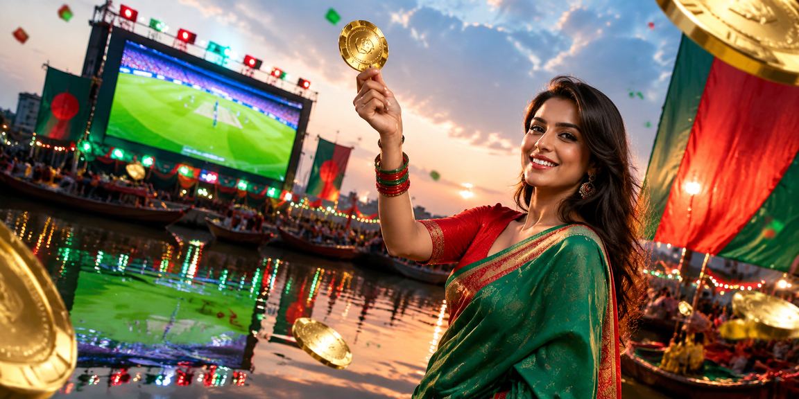 নারায়ণগঞ্জে লাল-সবুজ থিমে ক্রিকেট বেটিং বোনাস উপভোগ করছেন একজন সদস্য